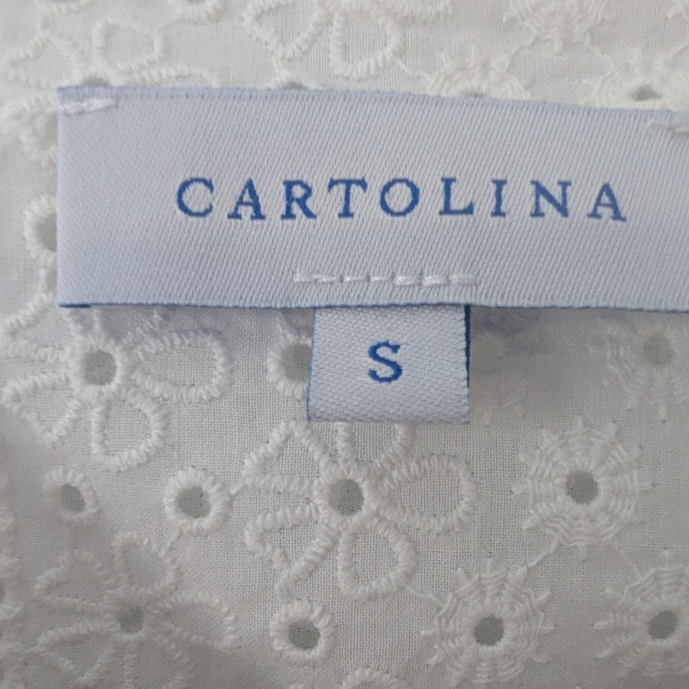 Cartolina Nantucket Ophelia White Eyelet Lace Dress Size Small - Picture 9 of 13